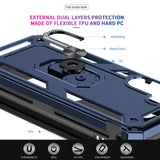 LeYi for Samsung Galaxy A35 5G Case with Glass Screen Protector Replacement, Military-Grade Shockproof Magnetic Ring Stand Cell Android Case Cover