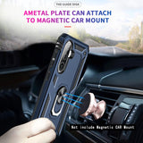 LeYi for Samsung Galaxy A56 5G Case with Glass Screen Protector Replacement, Military-Grade Shockproof Magnetic Ring Stand Cell Android Case Cover