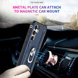 LeYi for Samsung Galaxy S23 FE Phone Case, Samsung S23 FE Phone Case with Glass Screen Protector Replacement, Military-Grade Shockproof Magnetic Ring Stand Cell Android Case Cover