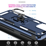 LeYi for Samsung Galaxy A71 5G Phone Case, Samsung A71 5G Phone Case with Glass Screen Protector Replacement, Military-Grade Shockproof Magnetic Ring Stand Cell Android Case Cover