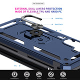 LeYi for Samsung Galaxy S23 FE Phone Case, Samsung S23 FE Phone Case with Glass Screen Protector Replacement, Military-Grade Shockproof Magnetic Ring Stand Cell Android Case Cover