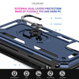 LeYi for iPhone 11 Phone Case, iPhone 11 Phone Case with Glass Screen Protector Replacement, Military-Grade Shockproof Magnetic Ring Stand Cell Android Case Cover
