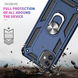 LeYi for iPhone 11 Phone Case, iPhone 11 Phone Case with Glass Screen Protector Replacement, Military-Grade Shockproof Magnetic Ring Stand Cell Android Case Cover