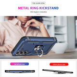 LeYi for Samsung Galaxy A35 5G Case with Glass Screen Protector Replacement, Military-Grade Shockproof Magnetic Ring Stand Cell Android Case Cover