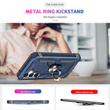 LeYi for Samsung Galaxy S23 FE Phone Case, Samsung S23 FE Phone Case with Glass Screen Protector Replacement, Military-Grade Shockproof Magnetic Ring Stand Cell Android Case Cover