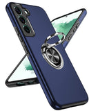 LeYi for Samsung Galaxy S22 Case, Shockproof Heavy Duty Protective Slim Fit Samsung Galaxy S22 Cell Phone Case Cover with Rotatable Ring Holder Magnetic Kickstand for Women