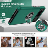 LeYi for Google Pixel 8 Case with Glass Screen Protector and Lens Protector, Shockproof Heavy Duty Protective Slim Fit Google Pixel 8 Cell Phone Case Cover with Rotatable Ring Holder Magnetic Kickstand for Women