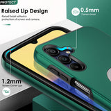 LeYi for Samsung Galaxy A15 5G Case with Glass Screen Protector, Shockproof Heavy Duty Protective Slim Fit Samsung Galaxy A15 5G Cell Phone Case Cover with Rotatable Ring Holder Magnetic Kickstand for Women