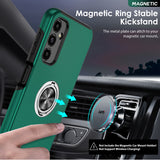 LeYi for Samsung Galaxy A14 5G Case with Glass Screen Protector, Shockproof Heavy Duty Protective Slim Fit Samsung Galaxy A14 5G Cell Phone Case Cover with Rotatable Ring Holder Magnetic Kickstand for Women