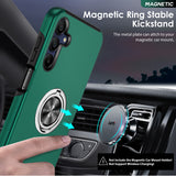 LeYi for Samsung Galaxy A15 5G Case with Glass Screen Protector, Shockproof Heavy Duty Protective Slim Fit Samsung Galaxy A15 5G Cell Phone Case Cover with Rotatable Ring Holder Magnetic Kickstand for Women