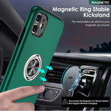 LeYi for iPhone 11 Case with Glass Screen Protector, Shockproof Heavy Duty Protective Slim Fit iPhone 11 Cell Phone Case Cover with Rotatable Ring Holder Magnetic Kickstand for Women