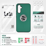LeYi for Samsung Galaxy A54 5G Case with Glass Screen Protector and Lens Protector, Shockproof Heavy Duty Protective Slim Fit Samsung Galaxy A54 5G Cell Phone Case Cover with Rotatable Ring Holder Magnetic Kickstand for Women