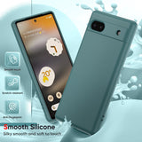 LeYi for Google Pixel 6A Cases, Pixel 6A Cover with Tempered Glass Screen Protectors, Soft Silicone Ultra Slim Shockproof Cover with Anti-Scratch Microfiber Lining 6A Case