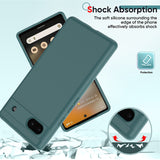 LeYi for Google Pixel 6A Cases, Pixel 6A Cover with Tempered Glass Screen Protectors, Soft Silicone Ultra Slim Shockproof Cover with Anti-Scratch Microfiber Lining 6A Case