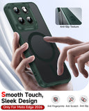 LeYi for Moto Edge 2026 Case: Compatible with Mag-Safe, Military-Grade Matte Translucent Soft-Touch Skin Funda para moto edge 2026