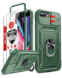 LeYi for iPhone 6/7/8 Plus-5G Phone Case: 6/7/8 Plus 5G Case with Screen Protector X 2, Slide Camera Cover with Magnetic Stand, Heavy Duty Shockproof para 6/7/8 Plus Case for Women Girl