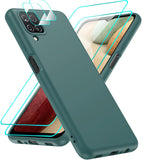 LeYi for Galaxy A12 Cases, Samsung A12 Cover with Tempered Glass Screen Protectors, Soft Silicone Ultra Slim Shockproof Cover with Anti-Scratch Microfiber Lining Samsung Galaxy A12 Case