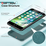 LeYi for iPhone 7 Plus/8 Plus Cases, 7 Plus/8 Plus Cover with Tempered Glass Screen Protectors, Soft Silicone Ultra Slim Shockproof Cover with Anti-Scratch Microfiber Lining 7 Plus/8 Plus Case