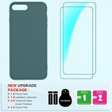 LeYi for iPhone 7 Plus/8 Plus Cases, 7 Plus/8 Plus Cover with Tempered Glass Screen Protectors, Soft Silicone Ultra Slim Shockproof Cover with Anti-Scratch Microfiber Lining 7 Plus/8 Plus Case