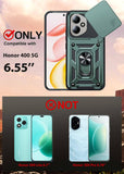 LeYi for Honor 400 5G Case:Honor 400 5G Case with Tempered Glass Screen Protector, [Military-Grade] Shockproof Kickstand Funda para