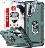 LeYi for Samsung Galaxy A56 5G Case with Glass Screen Protector Replacement, Military-Grade Shockproof Magnetic Ring Stand Cell Android Case Cover