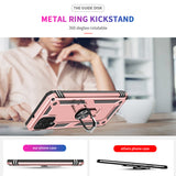 LeYi for Samsung Galaxy A12 Case with Glass Screen Protector Replacement, Military-Grade Shockproof Magnetic Ring Stand Cell Android Case Cover