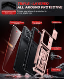 LeYi for Moto Edge-2026 Case: with Slide Camera Cover and Screen Protector, [Military-Grade] Cellphone Case Cover with Magnetic Ring Kickstand for Moto Edge 2026