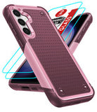 LeYi for Galaxy S23-FE-5G Phone Case, with Screen Protector for Women, Dual Layer Protective Hard PC Back & Soft Bumper Resilient Shock Absorb Case for Samsung S23 FE Case