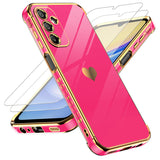 LeYi for Samsung Galaxy A15 5G Case: with Tempered Glass Screen Protector [2 Pcs]+ Full Camera Lens Protection