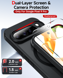 LeYi for Google Pixel-9-Pro Phone Case: Pixel 9 Pro Case with Screen Protector, [Mag-Safe Fit] Matte Translucent Soft-Touch & Full Body Shockproof para Phone Case Pixel 9 Pro