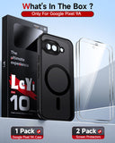 LeYi for Google Pixel-9A Case: Pixel 9A Phone Case with [2 Packs] Screen Protector & Camera Bump Protection, [Mag-Safe Fit] Matte Translucent, Shockproof para Pixel9A Cover Unlocked Accessories