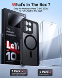 LeYi for Motorola Moto G-2026 Phone Case: Moto G Play 2026/2025 Case [Magnet Fit] with 2X Screen Protector & Raised Camera Guard, Matte Translucent Slim Translucent para Moto G 2026/2025 Case