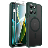 LeYi for Moto G Play 2026 Case: Compatible with Mag-Safe with Screen Protector, Military-Grade Matte Translucent Soft-Touch Skin Funda para Moto G Play 2026