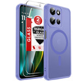 LeYi for Motorola Moto G-2026 Phone Case: Moto G Play 2026/2025 Case [Magnet Fit] with 2X Screen Protector & Raised Camera Guard, Matte Translucent Slim Translucent para Moto G 2026/2025 Case