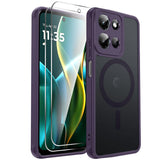 LeYi for Moto G Play 2026 Case: Compatible with Mag-Safe with Screen Protector, Military-Grade Matte Translucent Soft-Touch Skin Funda para Moto G Play 2026