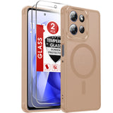 LeYi for Moto G-Power-2025/2026 Case: Motorola G Power 2026 Case [Mag-Safe Fit] with [2 Packs] Screen Protector, Raised Camera Guard Slim Translucent Soft-Touch for Moto G Power 2025 Phone Case