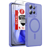 LeYi for Moto G-Power-2025/2026 Case: Motorola G Power 2026 Case [Mag-Safe Fit] with [2 Packs] Screen Protector, Raised Camera Guard Slim Translucent Soft-Touch for Moto G Power 2025 Phone Case