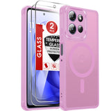 LeYi for Moto G-Power-2025/2026 Case: Motorola G Power 2026 Case [Mag-Safe Fit] with [2 Packs] Screen Protector, Raised Camera Guard Slim Translucent Soft-Touch for Moto G Power 2025 Phone Case
