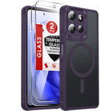 LeYi for Moto G-Power-2025/2026 Case: Motorola G Power 2026 Case [Mag-Safe Fit] with [2 Packs] Screen Protector, Raised Camera Guard Slim Translucent Soft-Touch for Moto G Power 2025 Phone Case