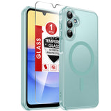 LeYi for Samsung Galaxy A15-5G Phone Case: Samsung A15 5G Case [Magnet Fit] with Screen Protector & Camera Bump Protection, Slim Frosted Translucent Soft-Touch para Samsung Galaxy A15 5G Case