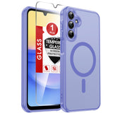 LeYi for Samsung Galaxy A15-5G Phone Case: Samsung A15 5G Case [Magnet Fit] with Screen Protector & Camera Bump Protection, Slim Frosted Translucent Soft-Touch para Samsung Galaxy A15 5G Case