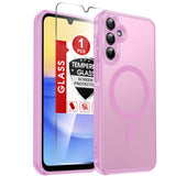 LeYi for Samsung Galaxy A15-5G Phone Case: Samsung A15 5G Case [Magnet Fit] with Screen Protector & Camera Bump Protection, Slim Frosted Translucent Soft-Touch para Samsung Galaxy A15 5G Case