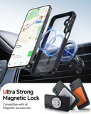 LeYi for Samsung Galaxy A15-5G Phone Case: Samsung A15 5G Case [Magnet Fit] with Screen Protector & Camera Bump Protection, Slim Frosted Translucent Soft-Touch para Samsung Galaxy A15 5G Case