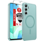 LeYi for Samsung Galaxy A16-5G Phone Case: Samsung A16 5G Case [Magnet Fit] [Full Camera Protection] with Screen Protector, Slim Matte Translucent Soft-Touch, Protection Funda para A 16