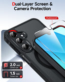 LeYi for Samsung Galaxy A16-5G Phone Case: Samsung A16 5G Case [Magnet Fit] [Full Camera Protection] with Screen Protector, Slim Matte Translucent Soft-Touch, Protection Funda para A 16