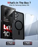 LeYi for Samsung Galaxy A16-5G Phone Case: Samsung A16 5G Case [Magnet Fit] [Full Camera Protection] with Screen Protector, Slim Matte Translucent Soft-Touch, Protection Funda para A 16