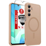 LeYi for Samsung Galaxy A16-5G Phone Case: Samsung A16 5G Case [Magnet Fit] [Full Camera Protection] with Screen Protector, Slim Matte Translucent Soft-Touch, Protection Funda para A 16