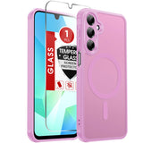 LeYi for Samsung Galaxy A16-5G Phone Case: Samsung A16 5G Case [Magnet Fit] [Full Camera Protection] with Screen Protector, Slim Matte Translucent Soft-Touch, Protection Funda para A 16