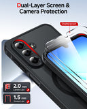 LeYi for Samsung Galaxy A17-5G Phone Case: Samsung A17 5G Case [Magnet Fit] [Full Camera Protection] with Screen Protector, Slim Matte Translucent Soft-Touch, Protection Funda para A 17