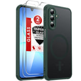 LeYi for Samsung Galaxy A17-5G Phone Case: Samsung A17 5G Case [Magnet Fit] [Full Camera Protection] with Screen Protector, Slim Matte Translucent Soft-Touch, Protection Funda para A 17